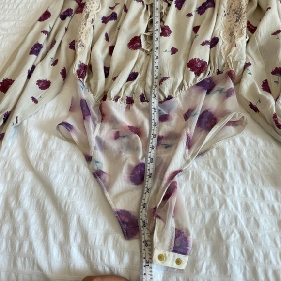 NWOT Free People Poppy Printed Bodysuit - Picture 10 of 13